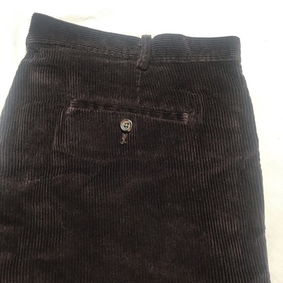 VTG Eddie Bauer Corduroy Pants Brown Flat Front 42 x 34 - Picture 6 of 8